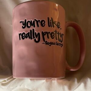 2 Fer! Fun Mean Girls Pink Ceramic Mug with Quote from Regina George